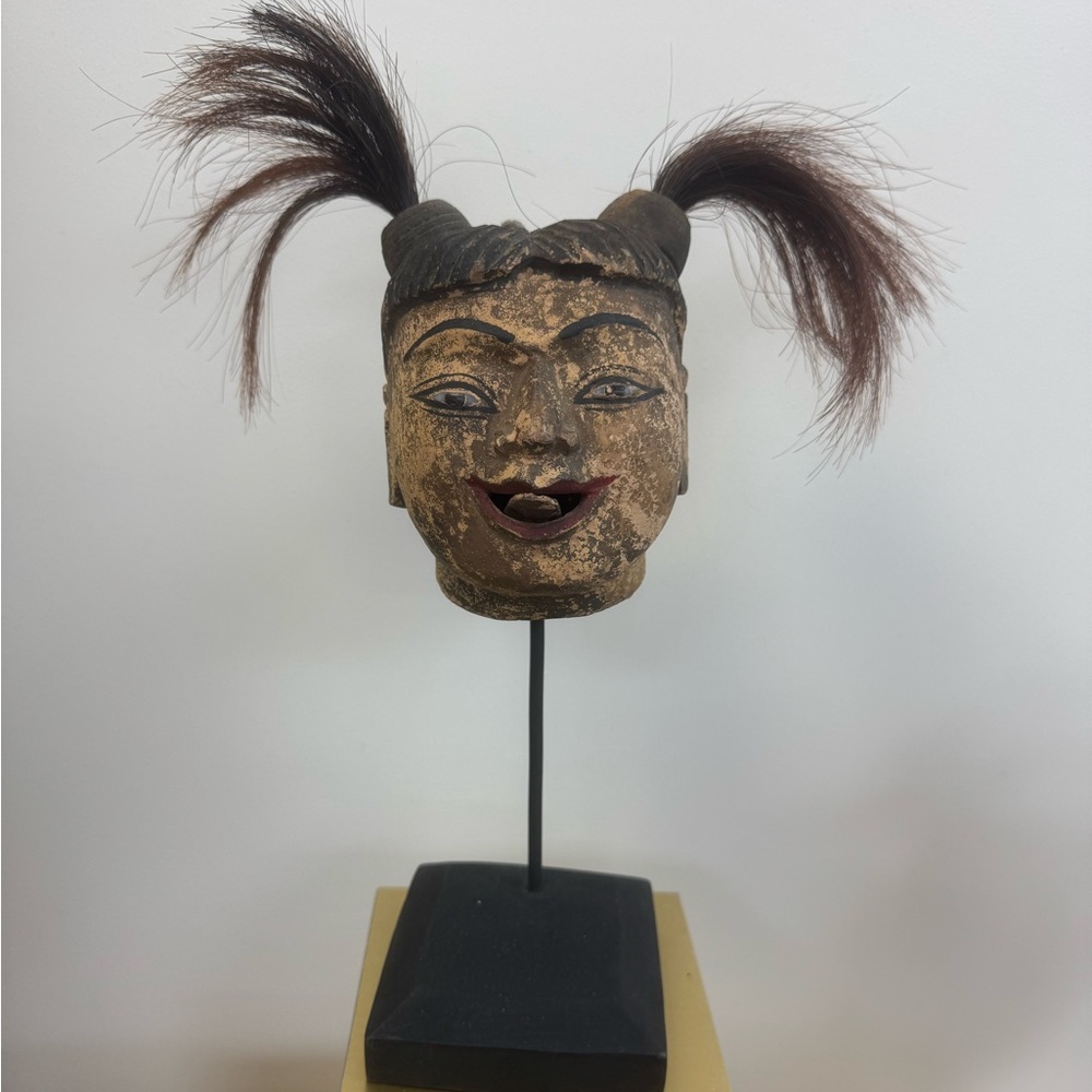 Burmese Animated Puppet Head on stand